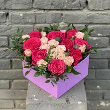 Цветочная композиция из Розы в коробке в Солдато-Александровском