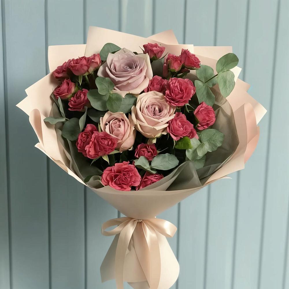 Букет цветов из: Гвоздики и Розы в Солдато-Александровском
