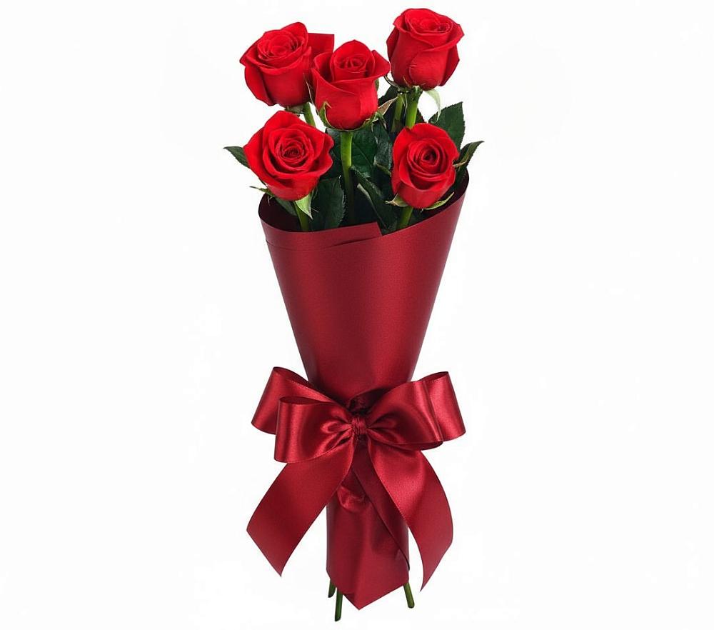Букет 5 Красных роз Эдлесс Лав в Солдато-Александровском
