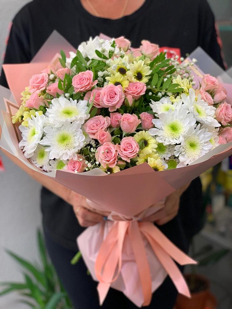 Букет цветов из: Розы и Хризантемы в Солдато-Александровском