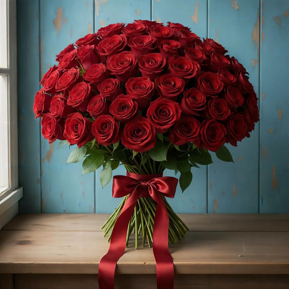 Букет Красные розы Блэк Меджик в Солдато-Александровском