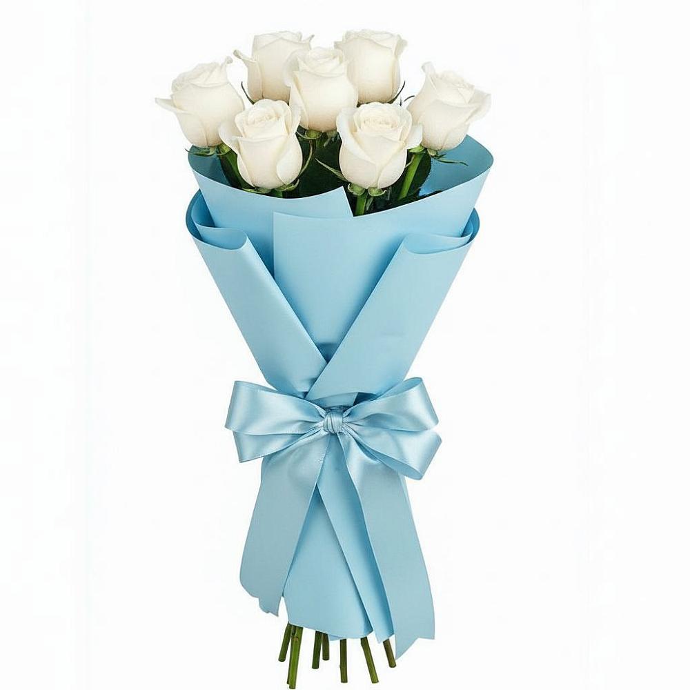 Букет 7 белых роз Проуд в Солдато-Александровском