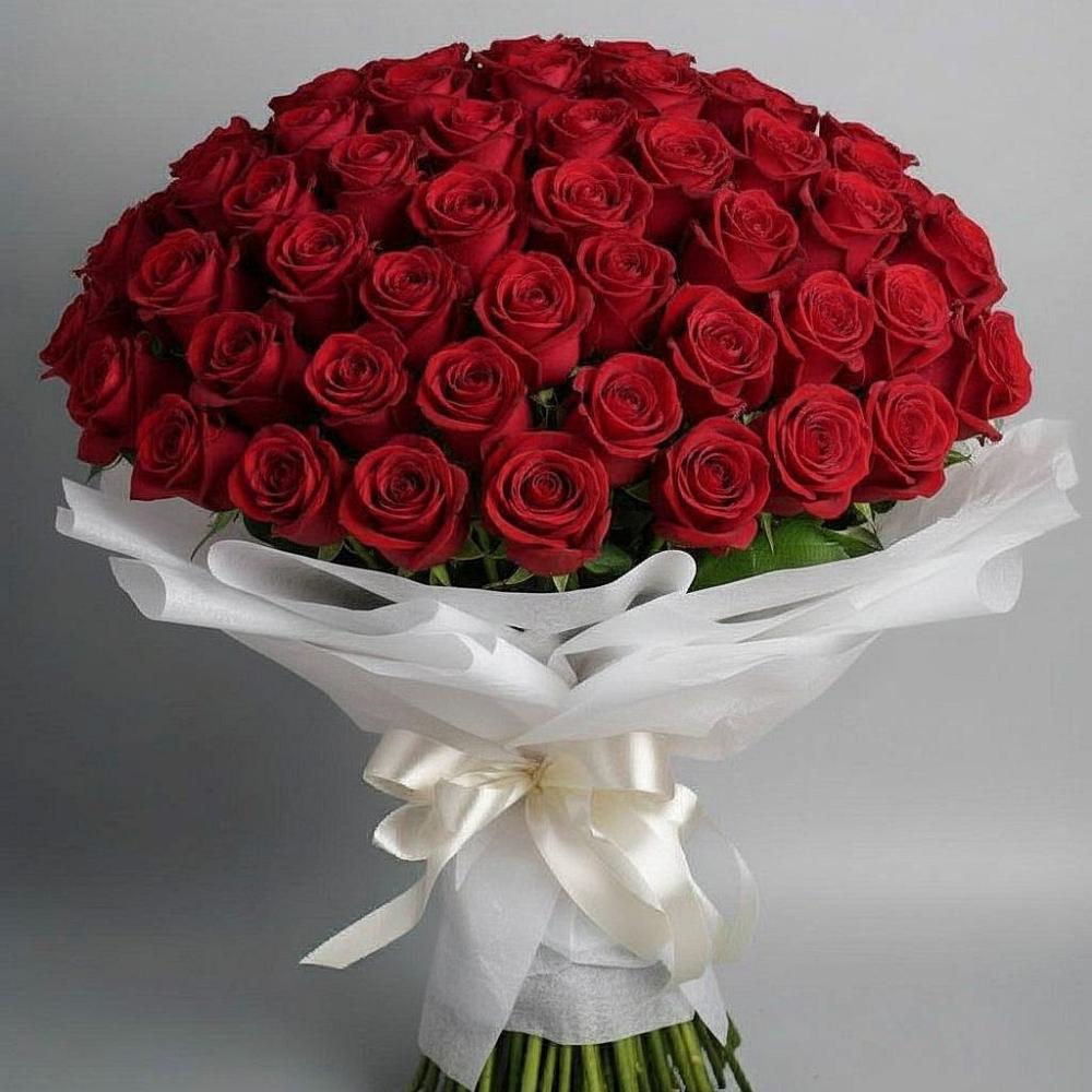 Букет 101 Красная роза Блэк Мэджик в Солдато-Александровском