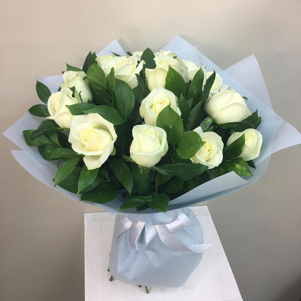 Букет 15 Белых роз Проуд в Солдато-Александровском