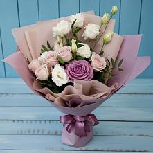 Букет цветов из:  Розы и Лизиантусы в Солдато-Александровском