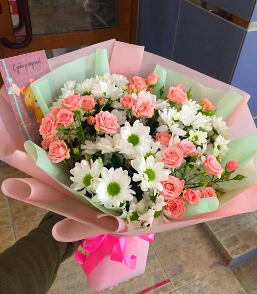 Букет цветов из: Розы и Хризантемы в Солдато-Александровском