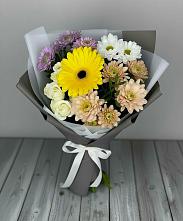 Букет цветов из:  Розы, Герберы и Хризантемы в Солдато-Александровском