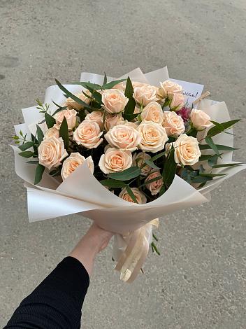 Букет Кремовые розы Латте в Солдато-Александровском