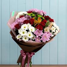 Букет цветов из:  Розы, Хризантемы и Альстромерии в Солдато-Александровском