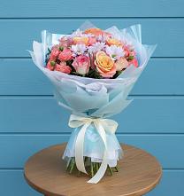 Букет цветов из:  Хризантемы и Розы в Солдато-Александровском