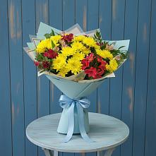Букет цветов из:  Альстромерии и Хризантемы в Солдато-Александровском