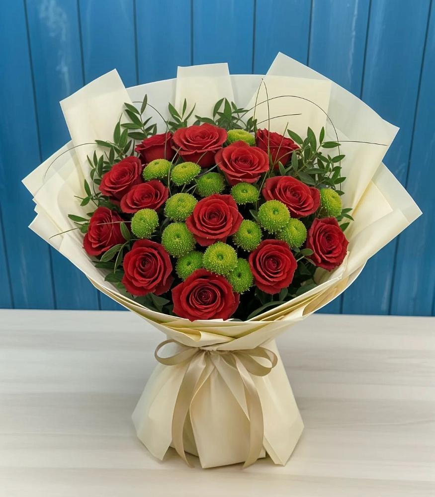 Букет цветов из: Розы и Хризантемы в Солдато-Александровском